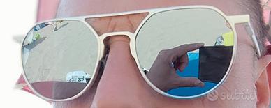 Occhiali da sole Ekoi lente a specchio argento