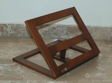 Leggio legno per libri da cucina ricettario tablet