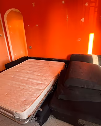 divano letto angolare con penisola contenitore