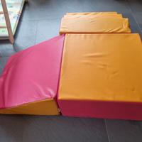 Soft play set per mobilità, 3 pezzi con scivolo,..