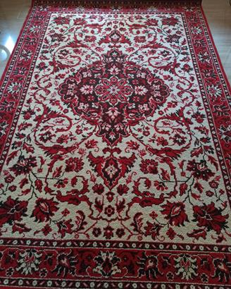 Tappeto grande classico 198x291 cm rosso e bianco