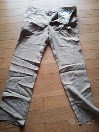 pantaloni 100% lino uomo