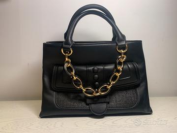 Borsa Braccialini Nera con Catena Oro