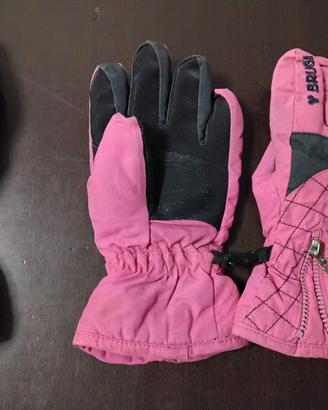 Guanti sci rosa Marca Brugi
