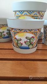 coprivaso da fiore in stile Sicilia 