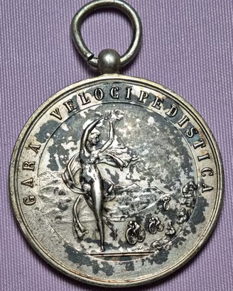 Medaglia Argento Gara Ciclistica Ø28mm Liberty