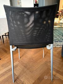 4 sedie  nere Calligaris