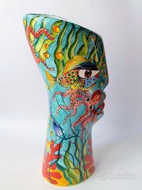 Vaso Scultura Antropomorfo Lina Avallone Vietri 37