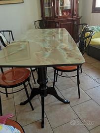 Tavolo  ripiano in marmo 