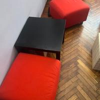Set salotto: puff + tavolino