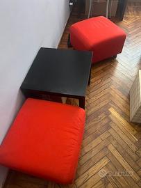 Set salotto: puff + tavolino