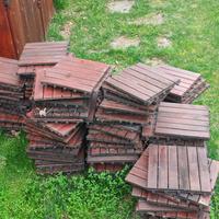 Pavimento da giardino in legno