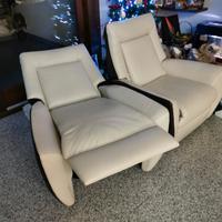 poltrona reclinabile in pelle 