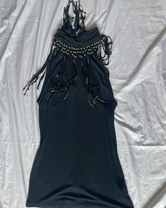 Top maglia frange Gianni Versace anni 90