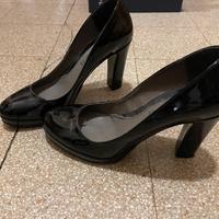 Scarpe décolleté, nere lucide in pelle