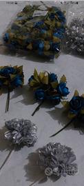 Fiori blu e argento