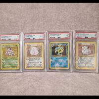 Carte pokemon gradate psa set base holo