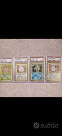 Carte pokemon gradate psa set base holo