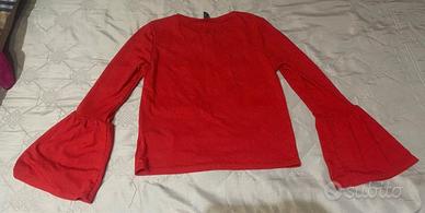 Maglia New Look manica a campana rossa L
