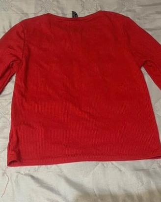 Maglia New Look manica a campana rossa L