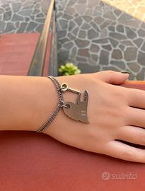 Bracciale d'Acciaio Sweet Years Cuore e Chiave