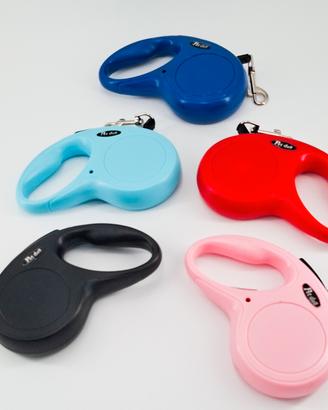 Set 2 guinzagli retrattili 5 m nuovi vari colori