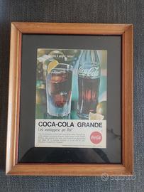Pubblicità Originale COCA-COLA Anni '60 – Cornice 