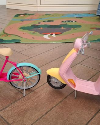 Bicicletta e motocicletta Barbie