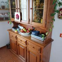 credenza vetrina rovere massello/ cucina angolare