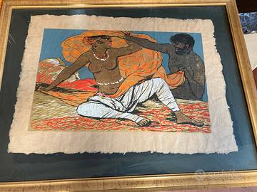 Salvatore Fiume, Odalisca, serigrafia
