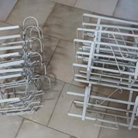 Fioriera in ferro verniciato bianco, da balcone