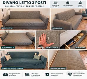 Divano letto 3 posti
