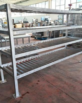 scaffalatura in alluminio per alimenti usata