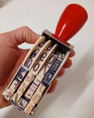 VECCHIO TIMBRO NUMERATORE TRODAT VINTAGE