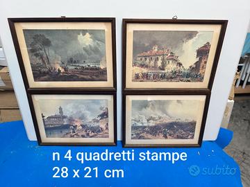 Set 4 Quadri riguardanti la guerra