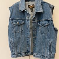 Gilet vintage in jeans Harley Davidson