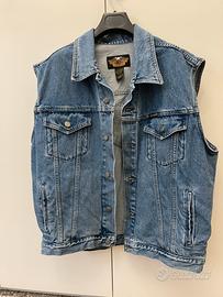 Gilet vintage in jeans Harley Davidson