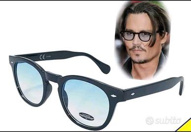 OCCHIALI DA SOLE Uomo Johnny DEPP TONY STARK Blu