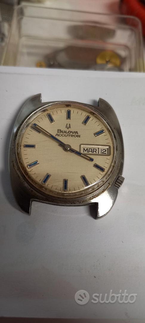 Bulova - Orologio vintage Accutron elettronico da uomo cassa e bracciale  acciaio