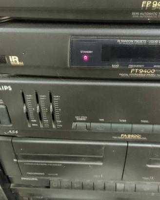  Impianto stereo.  Hi -Fi . Vintage .  Casse audio