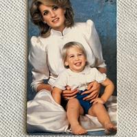 Scheda telefono 1998 Lady Diana con william