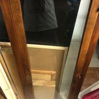 Porta a vetro in massello con serratura