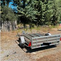 Carrello portamoto basculante usato una sola volta