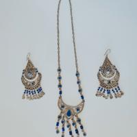 parure orecchini e collier argento etnico
