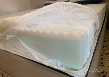 MATERASSO IN MEMORY FOAM SFODERABILE CON CUSCINI 