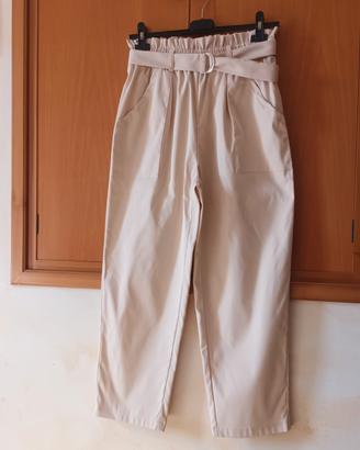 Pantaloni da donna beige 