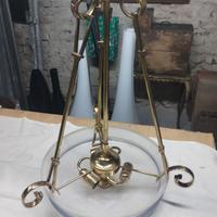 Coppia di lampadari in ottone 