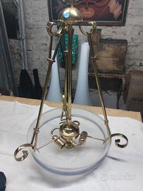 Coppia di lampadari in ottone 