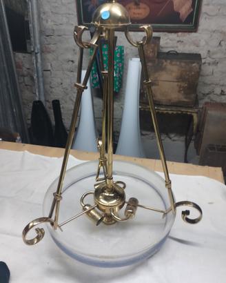 Coppia di lampadari in ottone 