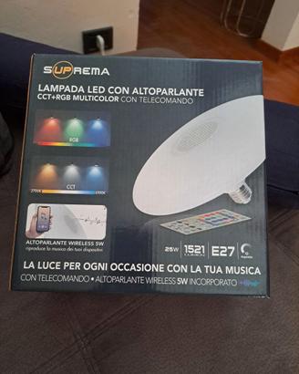 Lampada led con altoparlante mai usata